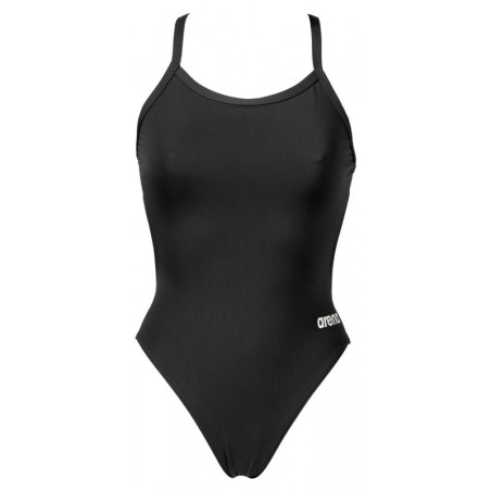 Arena TEAM SOLID Challenge Back Black White - Maillot Natation Femme 1 piece | Les4Nages