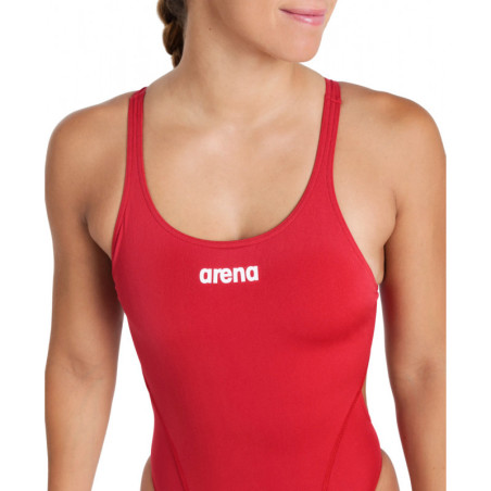 Arena TEAM SOLID SWIM TECH Red White - Maillot de bain femme 1 pièce | Les4Nages Arena TEAM SOLID SWIM TECH Red White - Maillot de bain femme 1 pièce | Les4Nages