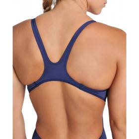 Arena TEAM SOLID SWIM TECH Navy White - Maillot Natation Femme 1 piece