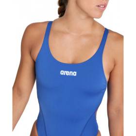 Arena TEAM SOLID SWIM TECH Royal White - Maillot Natation Femme 1 piece