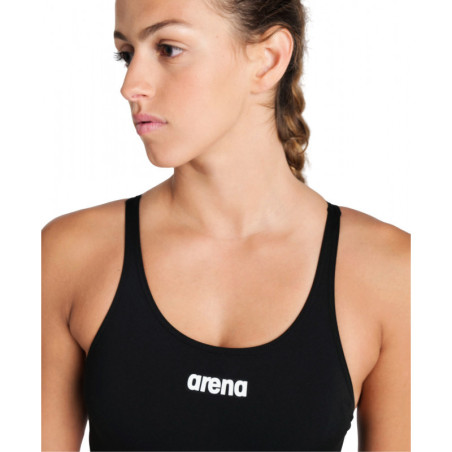 Arena TEAM SOLID SWIM TECH Black White - Maillot Natation Femme 1 piece | Les4Nages Arena TEAM SOLID SWIM TECH Black White - Maillot Natation Femme 1 piece | Les4Nages