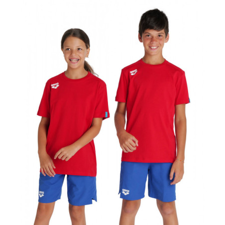 Tee shirt Arena JR TEAM T-SHIRT PANEL Red - Tee shirt Junior unisexe | Les4Nages