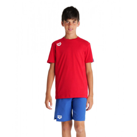 Tee shirt Arena JR TEAM T-SHIRT PANEL Red - Tee shirt Junior unisexe | Les4Nages