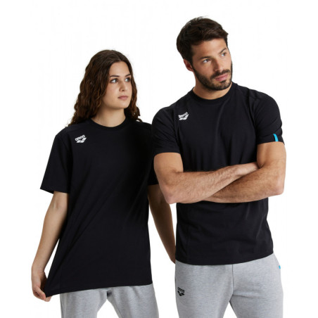 Tee shirt Arena TEAM T-SHIRT PANEL Black - Tee shirt unisexe | Les4Nages