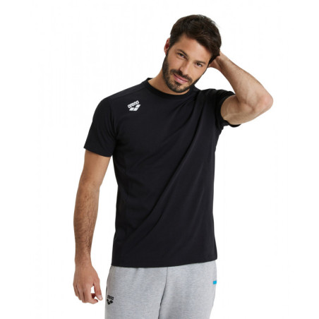 Tee shirt Arena TEAM T-SHIRT PANEL Black - Tee shirt unisexe | Les4Nages