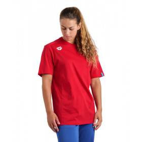Tee shirt Arena TEAM T-SHIRT PANEL Red - Tee shirt unisexe