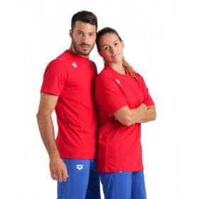 Tee shirt Arena TEAM T-SHIRT PANEL Red - Tee shirt unisexe