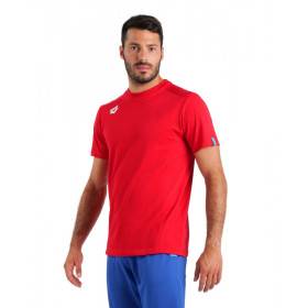 Tee shirt Arena TEAM T-SHIRT PANEL Red - Tee shirt unisexe