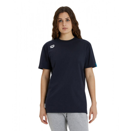 Tee shirt Arena TEAM T-SHIRT PANEL Navy - Tee shirt unisexe | Les4Nages