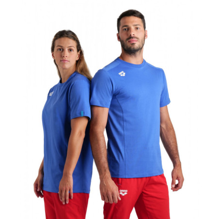 Tee shirt Arena TEAM T-SHIRT PANEL Royal - Tee shirt unisexe | Les4Nages