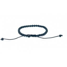 Bracelet Pierres Naturelles AJUSTABLE 4mm - Onyx - KIREI PARIS BIJOUX