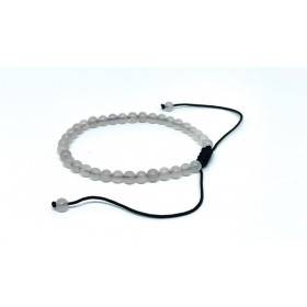 Bracelet Pierres Naturelles AJUSTABLE 4mm - Quartz rose - KIREI PARIS BIJOUX