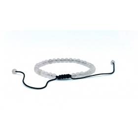 Bracelet Pierres Naturelles AJUSTABLE 4mm - Quartz rose - KIREI PARIS BIJOUX