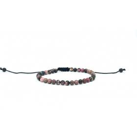 Bracelet Pierres Naturelles AJUSTABLE 4mm - Rhodonite - KIREI PARIS BIJOUX