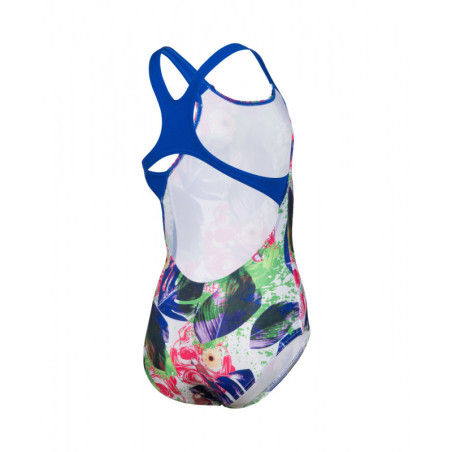 Arena Girls (6-14 ans) Crazy Swimsuit Swim Pro Back AO - Neon Blue Multi | Les4Nages Arena Girls (6-14 ans) Crazy Swimsuit Swim Pro Back AO - Neon Blue Multi | Les4Nages