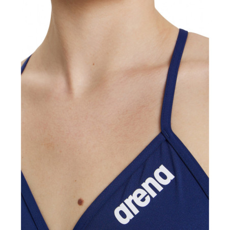 Haut de Maillot 2 pièces ARENA SOLID Team Swim Top Navy | Les4Nages
