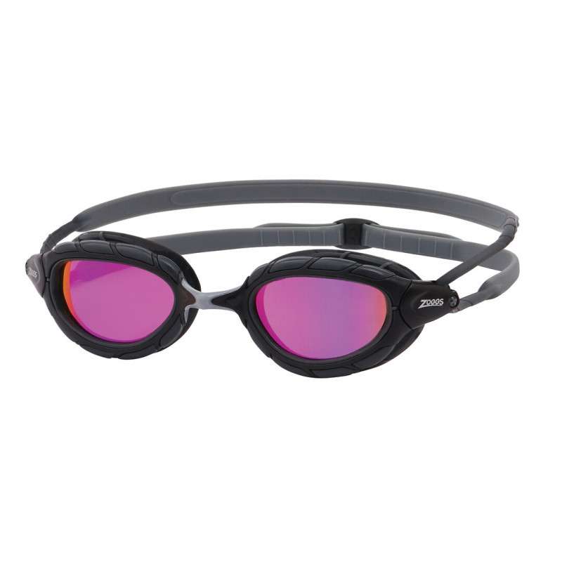 ZOGGS Predator Titanium Regular Fit - Grey Black Mirror Pink Silver - Lunettes Natation et Triathlon