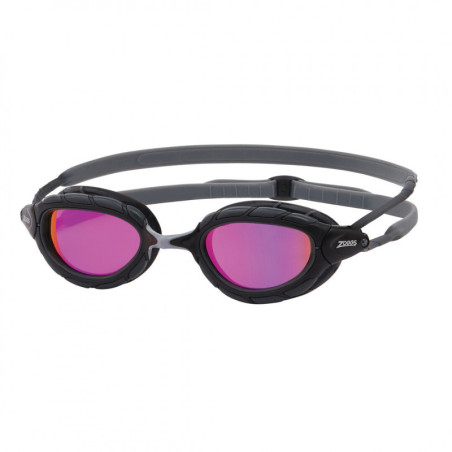 ZOGGS Predator Titanium Regular Fit - Grey Black Mirror Pink Silver - Lunettes Natation et Triathlon