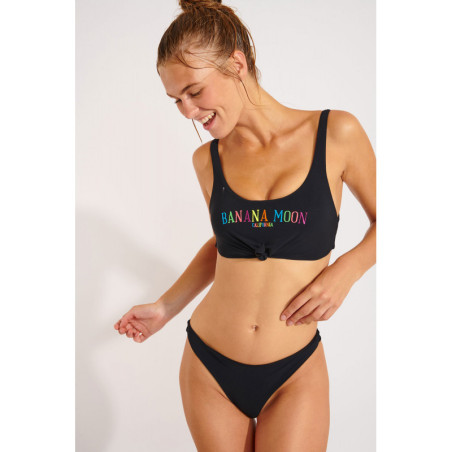 Bas de Bikini BANANA MOON NAIDA COLORMOON Noir - Bas maillot de bain Plage 2 pièces | Les4Nages