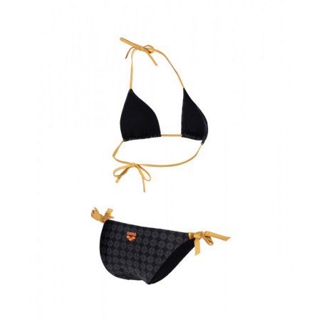 Bikini Arena WOMEN'S 50TH - Bikini Triangle Black Multi Gold | Les4Nages