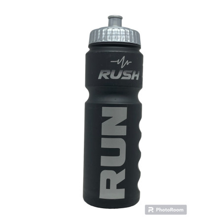 Bidon RUSH RUN - Black Matt SILVER - 750ml Bidon RUSH RUN - Black Matt SILVER - 750ml