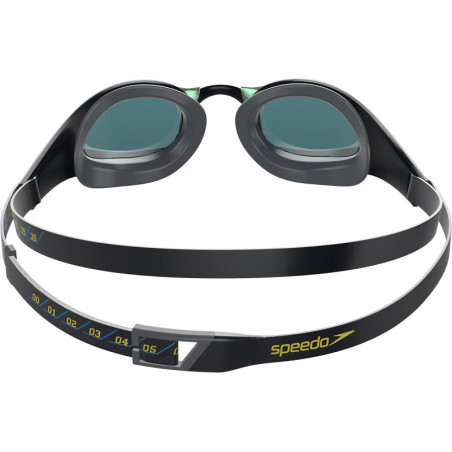 Speedo Fastskin PURE FOCUS Mirror Black - Cool Grey - Ruby - Lunettes Natation | Les4Nages