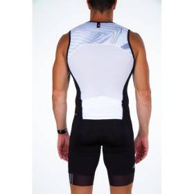 ZEROD START MAN NOISY GLITCH - Singlet Triathlon Homme sans manches