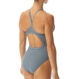 TYR Solid Durafast Diamondfit - Dark Grey - Maillot Natation Femme 1 pièce