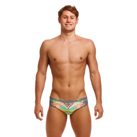 Funky Trunks Snow Flyer Brief - Maillot Natation Homme | Les4Nages Funky Trunks Snow Flyer Brief - Maillot Natation Homme | Les4Nages
