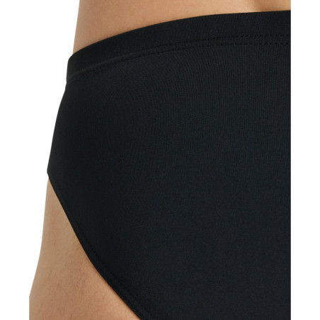 Arena Solid Team Swim Brief Black White - Maillot de bain Homme | Les4Nages