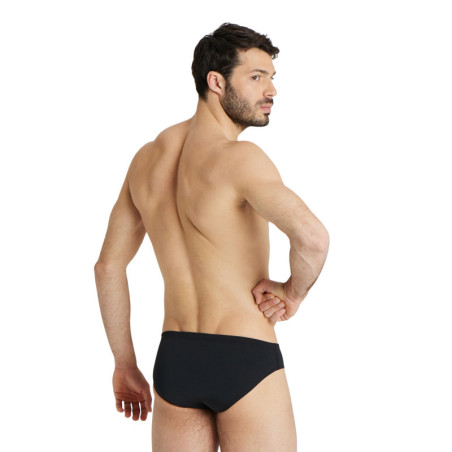 Arena Solid Team Swim Brief Black White - Maillot de bain Homme | Les4Nages