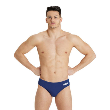 Arena Solid Team Swim Brief Navy White - Maillot de bain Homme Arena Solid Team Swim Brief Navy White - Maillot de bain Homme