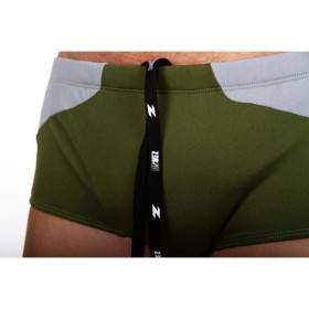 ZEROD Trunks Khaki Dark Grey - Boxer Natation Homme