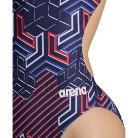 Arena KIKKO PRO Challenge Back Navy Team Red white blue - Maillot Natation Femme