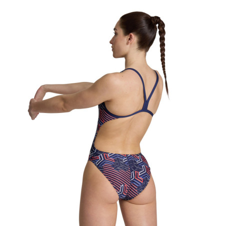 Arena KIKKO PRO Challenge Back Navy Team Red white blue - Maillot Natation Femme | Les4Nages Arena KIKKO PRO Challenge Back Navy Team Red white blue - Maillot Natation Femme | Les4Nages