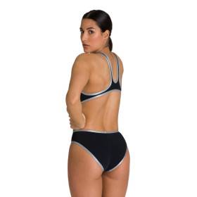 ARENA One Biglogo - Black Silver R - Maillot Natation Femme 1 piece