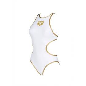 ARENA One Biglogo - White Gold R - Maillot Natation Femme 1 piece