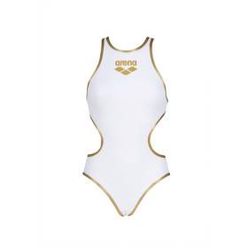 ARENA One Biglogo - White Gold R - Maillot Natation Femme 1 piece