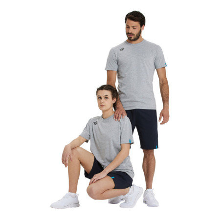 Tee shirt Arena TEAM T-SHIRT PANEL MEDIUM GREY HEATHER - Tee shirt unisexe | Les4Nages