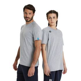 Tee shirt Arena TEAM T-SHIRT PANEL MEDIUM GREY HEATHER - Tee shirt unisexe