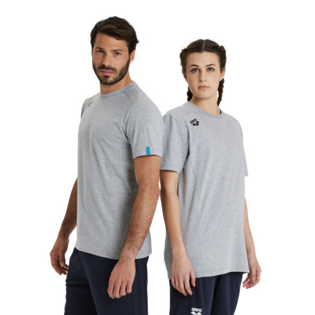 Tee shirt Arena TEAM T-SHIRT PANEL MEDIUM GREY HEATHER - Tee shirt unisexe | Les4Nages