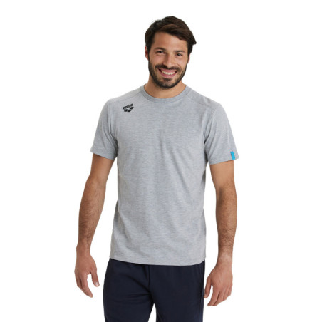 Tee shirt Arena TEAM T-SHIRT PANEL MEDIUM GREY HEATHER - Tee shirt unisexe | Les4Nages