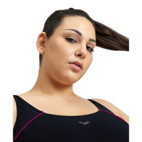 Arena Bodylift JEWEL Plus R Black Rose Violet - Maillot Grandes tailles Aquagym et Natation