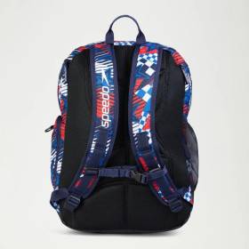 Speedo TEAMSTER 2.0 RUCKSACK 35L Blue Red - Sac à dos multisports et piscine 