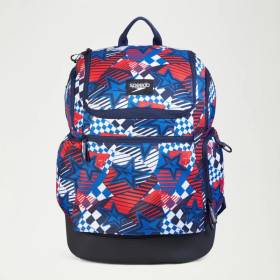 Speedo TEAMSTER 2.0 RUCKSACK 35L Blue Red - Sac à dos multisports et piscine 