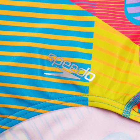 SPEEDO Allover Digital VBack Pink Yellow - Maillot de Bain Femme 1 piece | Les4Nages SPEEDO Allover Digital VBack Pink Yellow - Maillot de Bain Femme 1 piece | Les4Nages