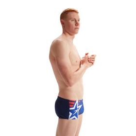 SPEEDO Placement Digital Brief Blue Red - Maillot Natation