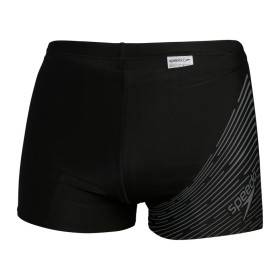 SPEEDO Medley Logo Aquashort Black Green - Boxer Natation