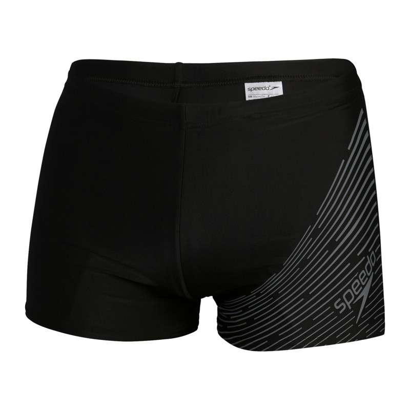 SPEEDO Medley Logo Aquashort Black Green - Boxer Natation