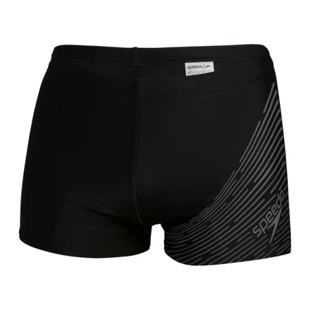 SPEEDO Medley Logo Aquashort Black Green - Boxer Natation